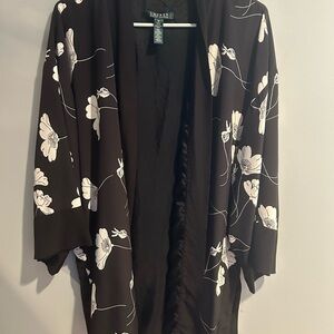 Black Floral Kimono